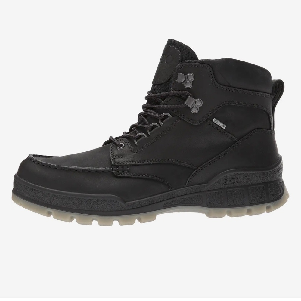 NEW $275 ECCO Men’s Track 25 Black leather GoreTec Hiking Boot size EU 42 US 8.5